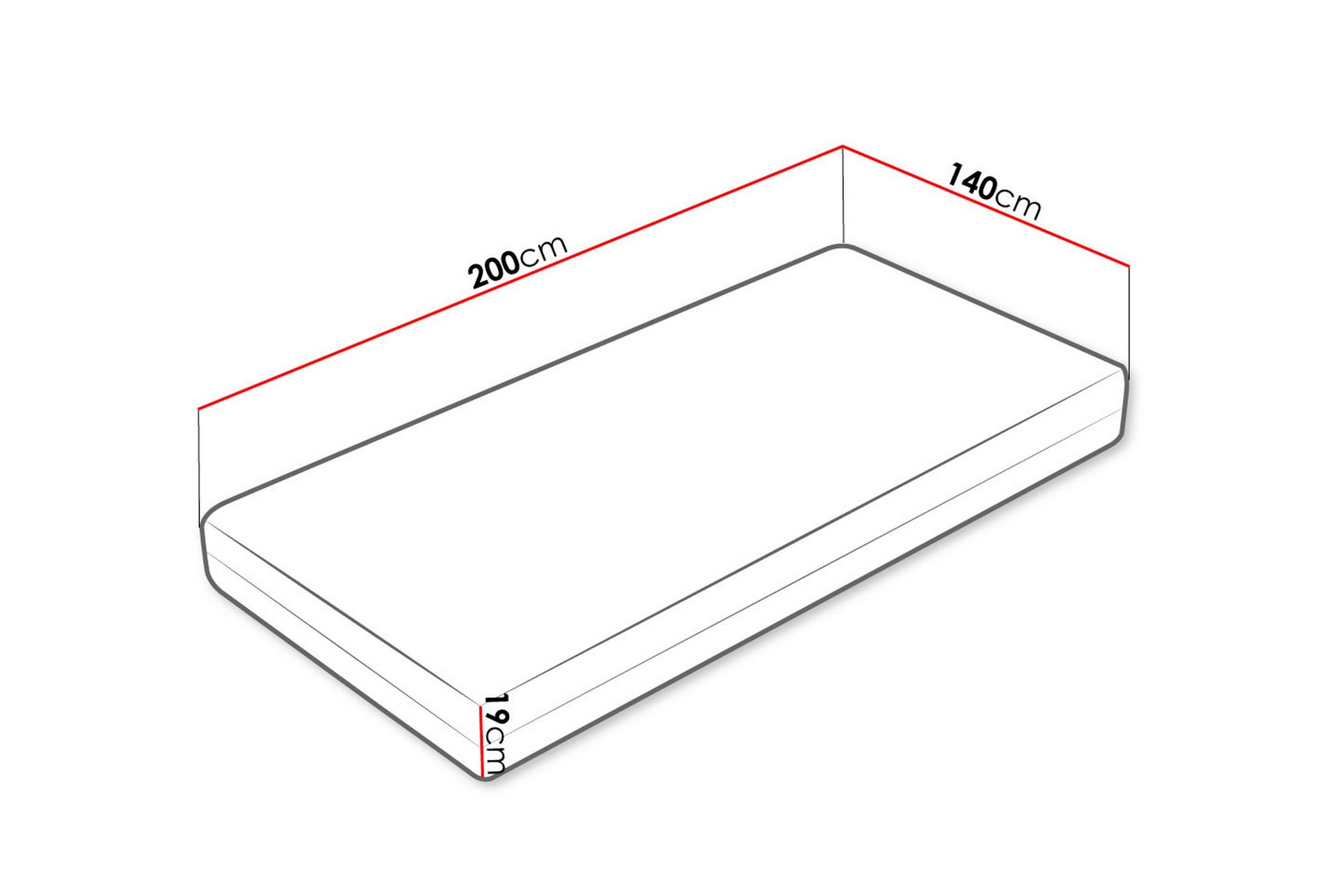 Memorian Madrass 140x200 cm - Hvit - Møbler - Senger - Madrasser - Overmadrass