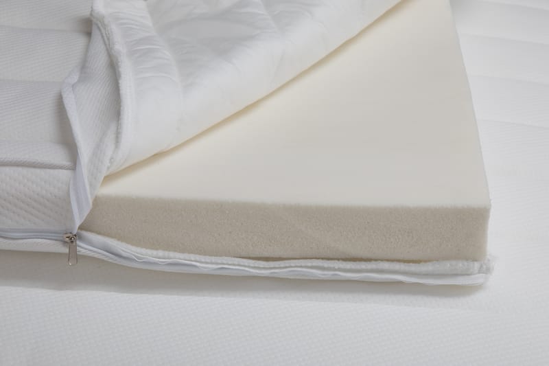 Overmadrass 180x200 Svært elastisk skum 45 kg/m³ - Beige/Hvit - Overmadrass