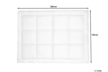 Trivor Overmadrass 140 200 cm - Hvit - Møbler - Senger - Madrasser - Overmadrass