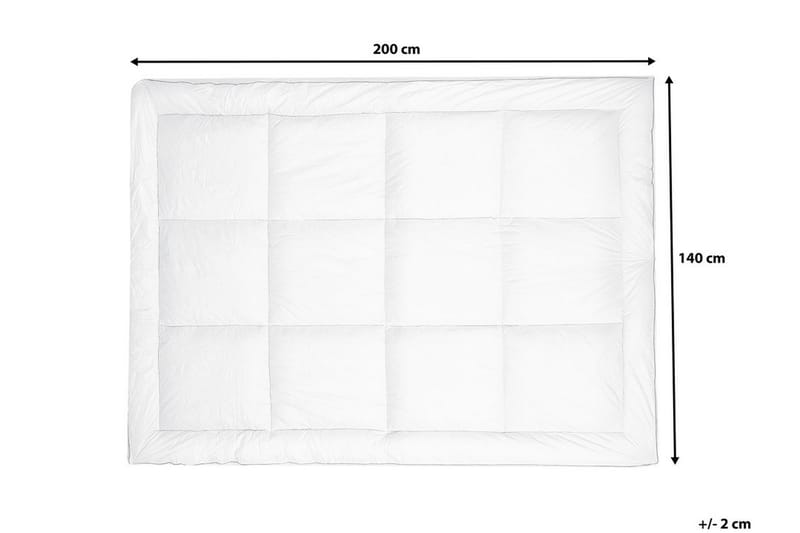 Trivor Overmadrass 140 200 cm - Hvit - Møbler - Senger - Madrasser - Overmadrass