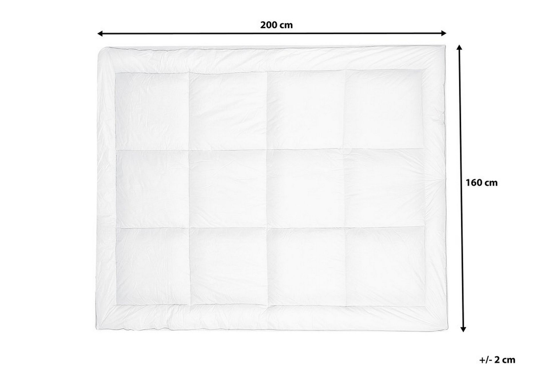 Trivor Overmadrass 160 200 cm - Hvit - Møbler - Senger - Madrasser - Overmadrass