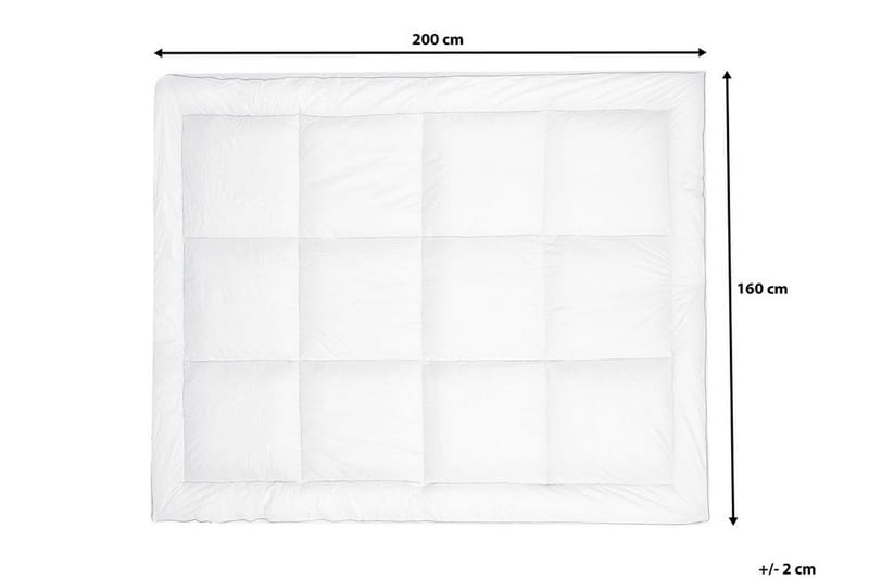 Trivor Overmadrass 160 200 cm - Hvit - Møbler - Senger - Madrasser - Overmadrass
