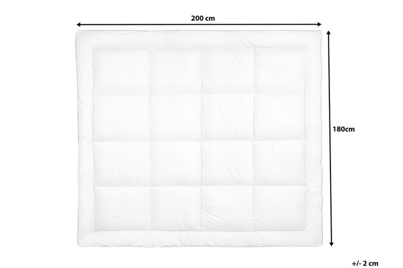 Trivor Overmadrass 180 200 cm - Hvit - Møbler - Senger - Madrasser - Overmadrass