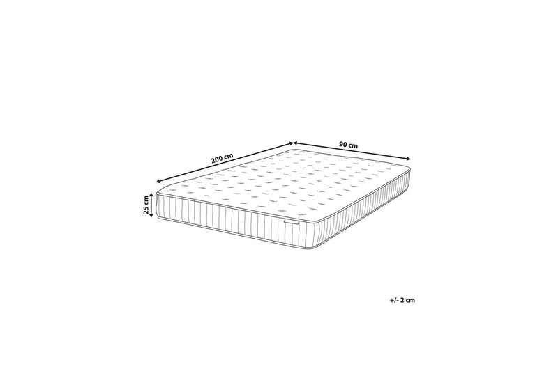 Resårmadrass Pleasant 90x200 cm, Medium fast - 90x200 cm, Medium fast - Møbler - Senger - Madrasser - Rammemadrass & springfjærmadrass