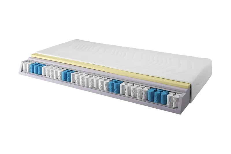 Rubin Springfjærmadrass 90x200 Pocket Medium/Mjuk, Hvit