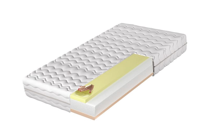 Arigna Skummadrass 100x200 cm - Hvit - Møbler - Senger - Madrasser - Skummadrass