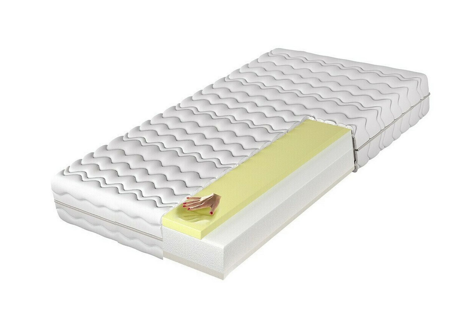 Arigna Skummadrass 100x200 cm - Hvit - Møbler - Senger - Madrasser - Skummadrass