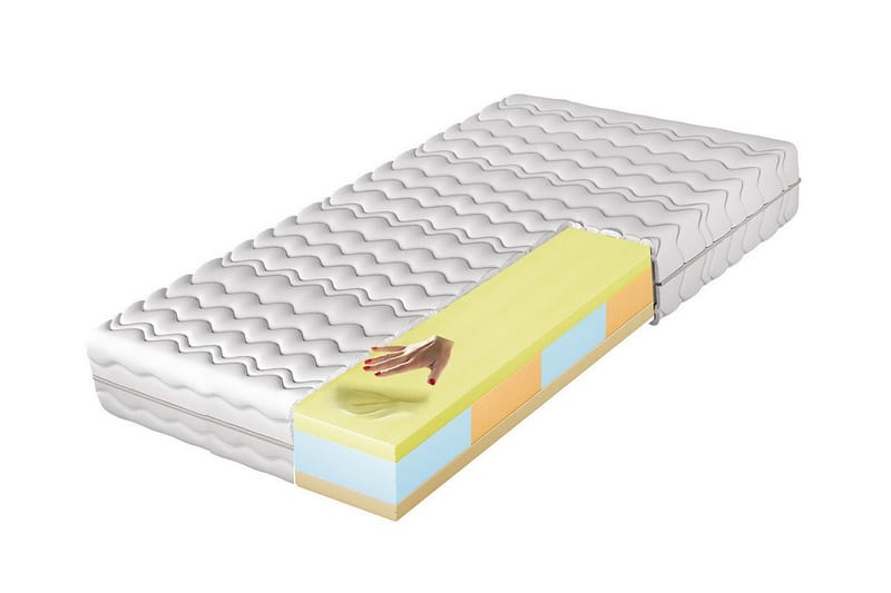 Arigna Skummadrass 100x200 cm - Hvit - Møbler - Senger - Madrasser - Skummadrass