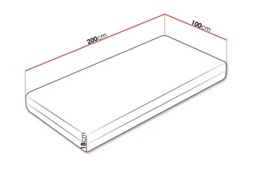 Arigna Skummadrass 100x200 cm - Møbler - Senger - Madrasser - Skummadrass