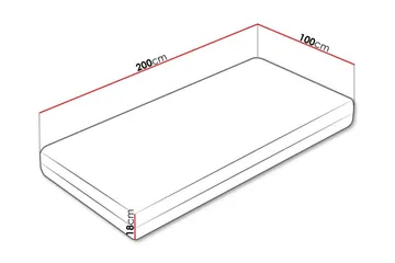 Arigna Skummadrass 100x200 cm - Møbler - Senger - Madrasser - Skummadrass