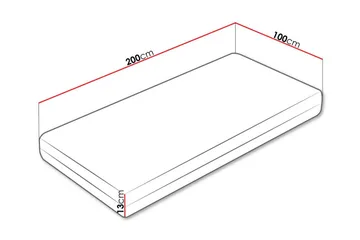 Arigna Skummadrass 100x200 cm - Møbler - Senger - Madrasser - Skummadrass