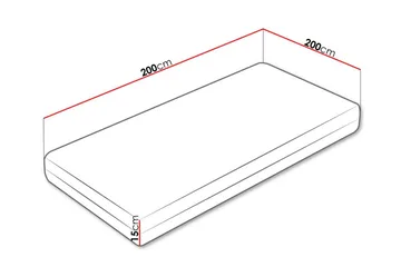 Arigna Skummadrass 200x200 cm - Møbler - Senger - Madrasser - Skummadrass