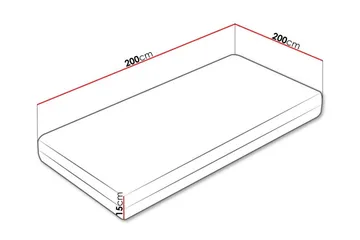 Arigna Skummadrass 200x200 cm - Møbler - Senger - Madrasser - Skummadrass