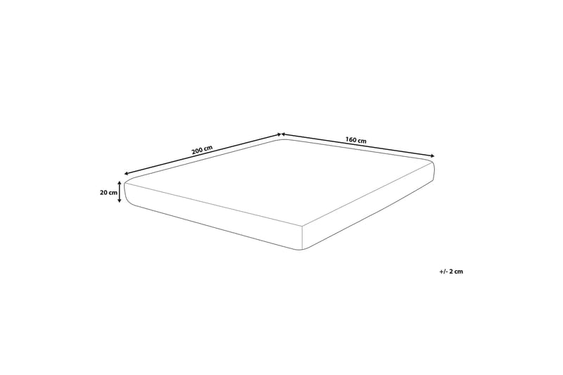 Crickmore Skummadrass 160x200cm - Hvit - Skummadrass