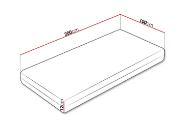 Derry Skummadrass 100x200 cm - Møbler - Senger - Madrasser - Skummadrass