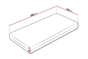 Derry Skummadrass 120x200 cm - Hvit - Møbler - Senger - Madrasser - Skummadrass