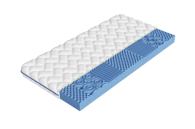 Derry Skummadrass 200x200 cm - Hvit - Møbler - Senger - Madrasser - Skummadrass