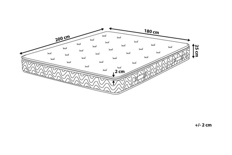Luxusa Skummadrass 180x200 cm med Avtagbart trekk - Møbler - Senger - Madrasser - Skummadrass