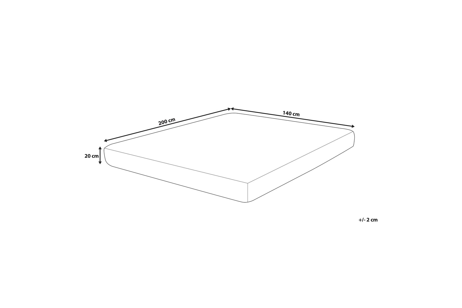 Pensick Skummadrass 140x200 cm - Hvit - Møbler - Senger - Madrasser - Skummadrass