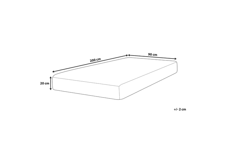 Pensick Skummadrass 90x200x20cm - Hvit - Møbler - Senger - Madrasser - Skummadrass