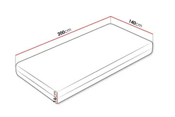 Solklint Fjærmadrass 140x200 cm - Hvit - Møbler - Senger - Madrasser - Rammemadrass & springfjærmadrass