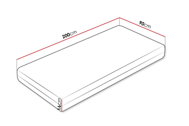 Solklint Fjærmadrass 90x200 cm - Hvit - Møbler - Senger - Madrasser - Rammemadrass & springfjærmadrass