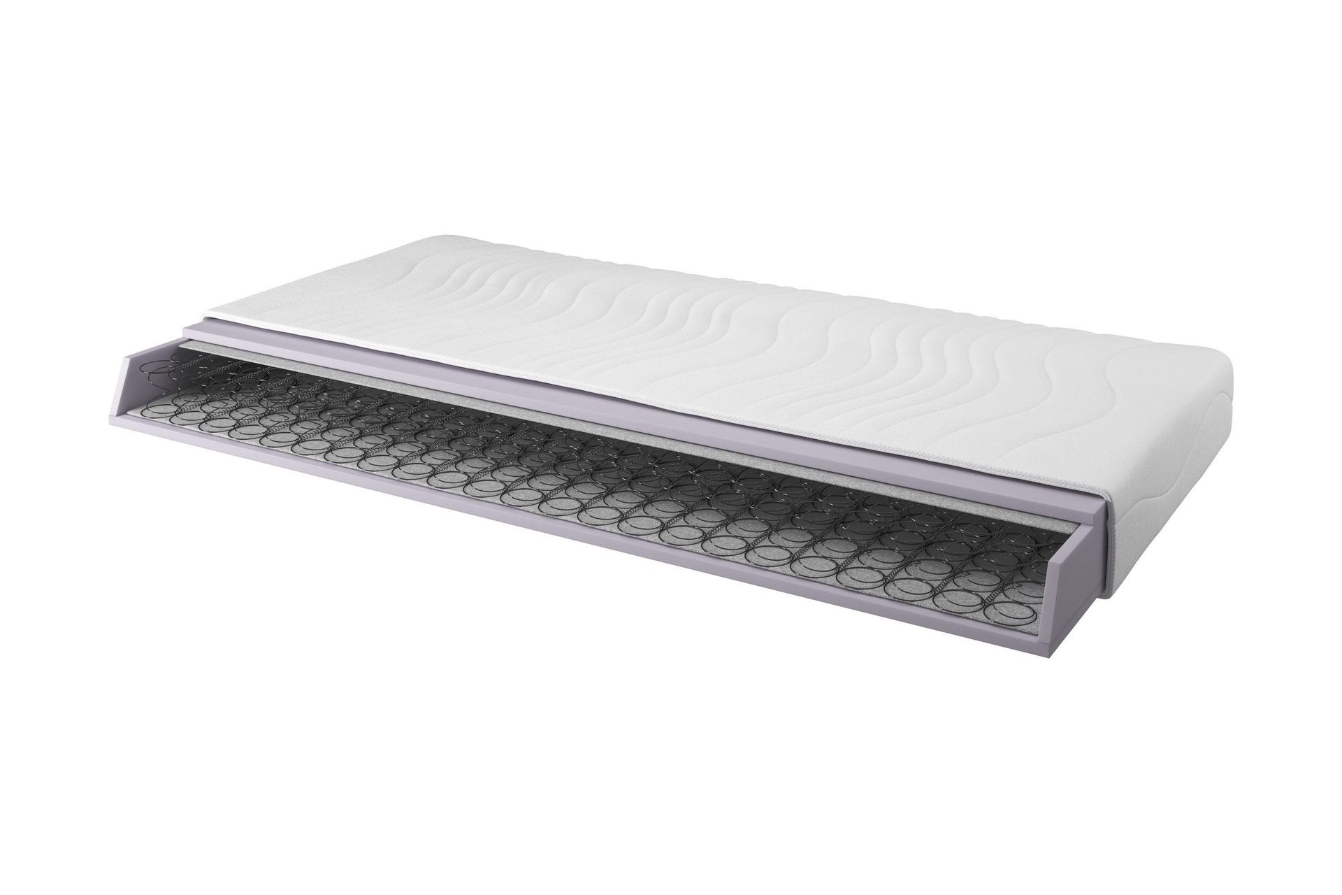 Agat Springfjærmadrass 80x200 Bonell Mjuk - Hvit
