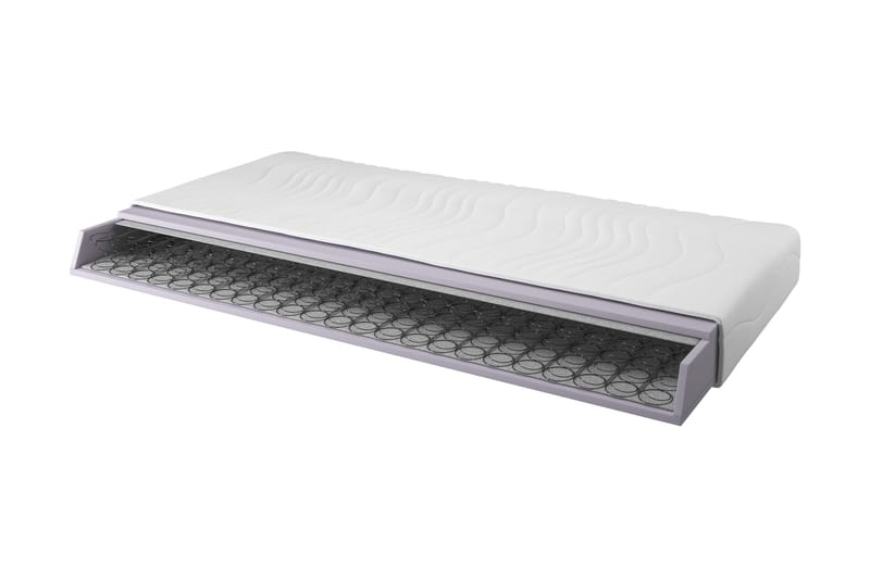 Agat Springfjærmadrass 90x200 Bonell Mjuk - Hvit - Møbler - Senger - Madrasser - Rammemadrass & springfjærmadrass