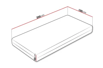 Arigna Fjærmadrass 100x200 cm - Møbler - Senger - Madrasser - Rammemadrass & springfjærmadrass