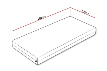Arigna Fjærmadrass 100x200 cm - Møbler - Senger - Madrasser - Rammemadrass & springfjærmadrass