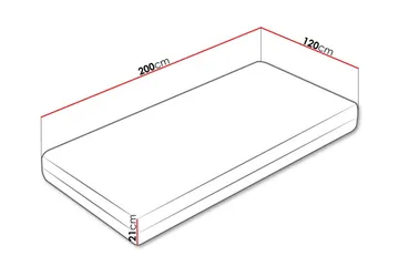 Arigna Fjærmadrass 120x200 cm - Møbler - Senger - Madrasser - Rammemadrass & springfjærmadrass