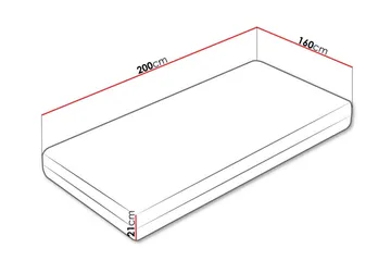 Arigna Fjærmadrass 160x200 cm - Møbler - Senger - Madrasser - Rammemadrass & springfjærmadrass