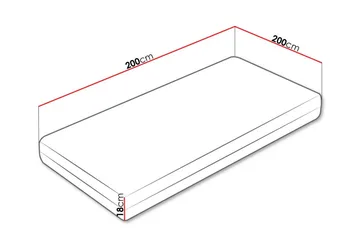 Arigna Fjærmadrass 200x200 cm - Møbler - Senger - Madrasser - Rammemadrass & springfjærmadrass