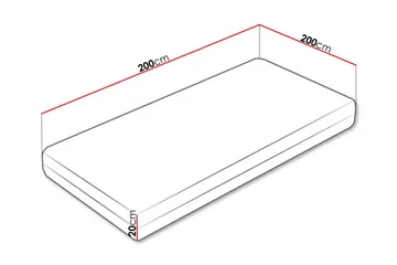 Arigna Fjærmadrass 200x200 cm - Møbler - Senger - Madrasser - Rammemadrass & springfjærmadrass