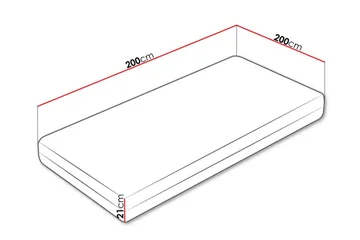 Arigna Fjærmadrass 200x200 cm - Møbler - Senger - Madrasser - Rammemadrass & springfjærmadrass