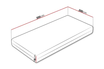 Arigna Fjærmadrass 200x200 cm - Møbler - Senger - Madrasser - Rammemadrass & springfjærmadrass