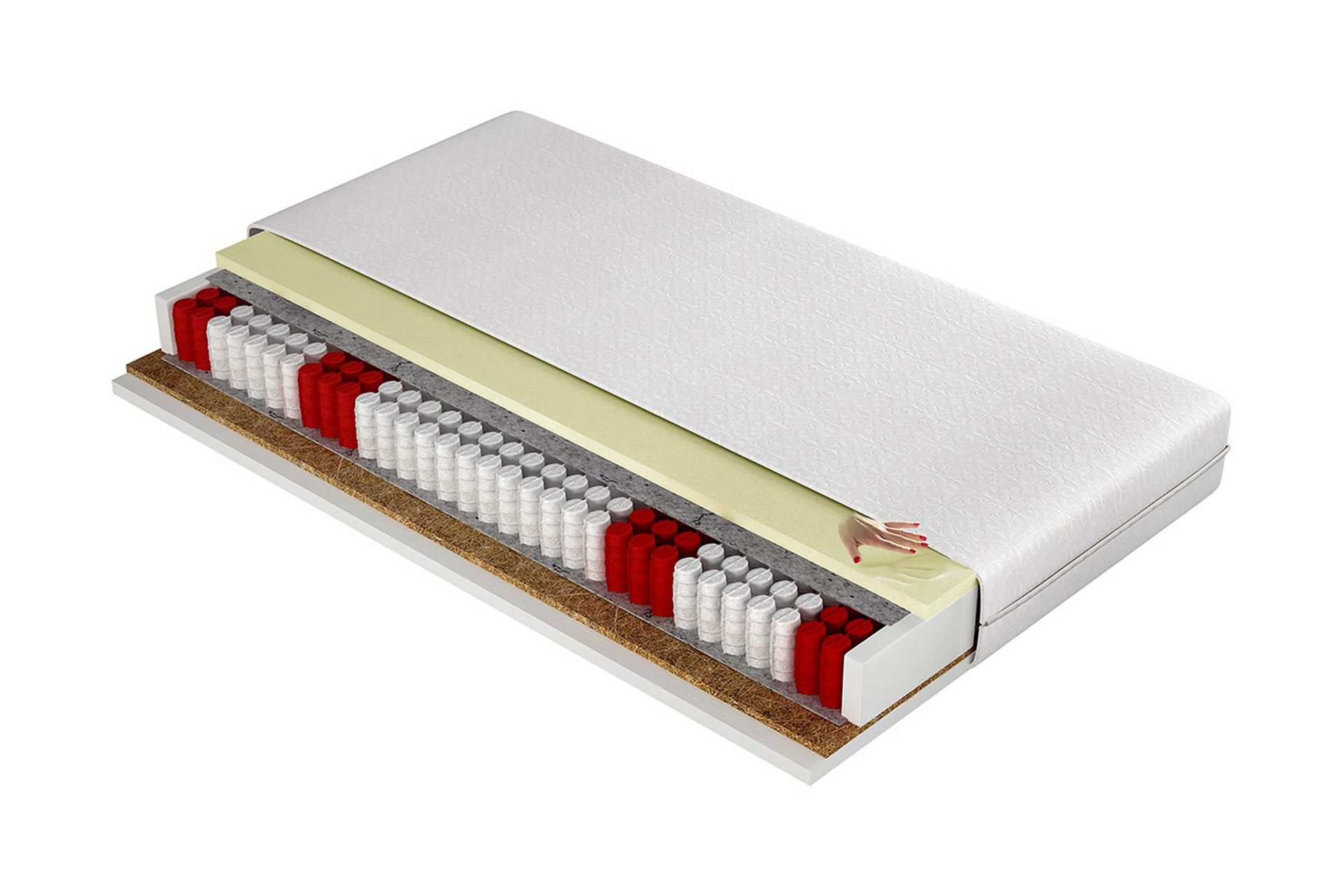Billok Madrass 180x200 cm Hvit - Hvit