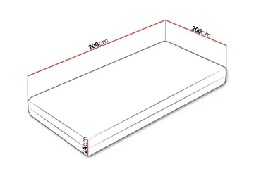 Derry Fjærmadrass 200x200 cm - Møbler - Senger - Madrasser - Rammemadrass & springfjærmadrass