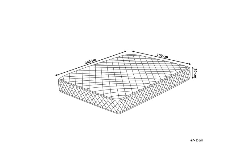 Duo Springfjærmadrass 160x200 cm Hvit - Hvit - Rammemadrass & springfjærmadrass