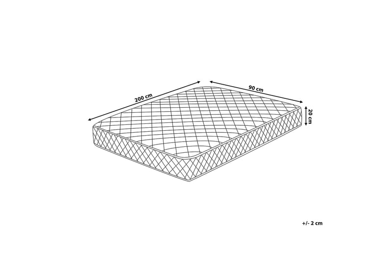 Duo Springfjærmadrass 90x200 cm Hvit - Hvit - Møbler - Senger - Madrasser - Rammemadrass & springfjærmadrass