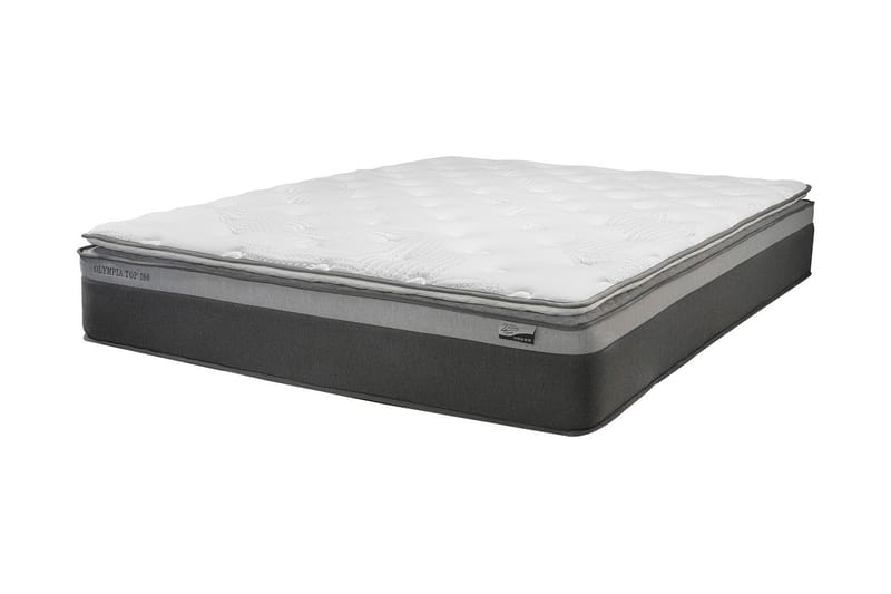 Fjermadrass HARMONY TOPPOCKET 90x200xH33cm - Hvit/Grå - Møbler - Senger - Madrasser - Overmadrass