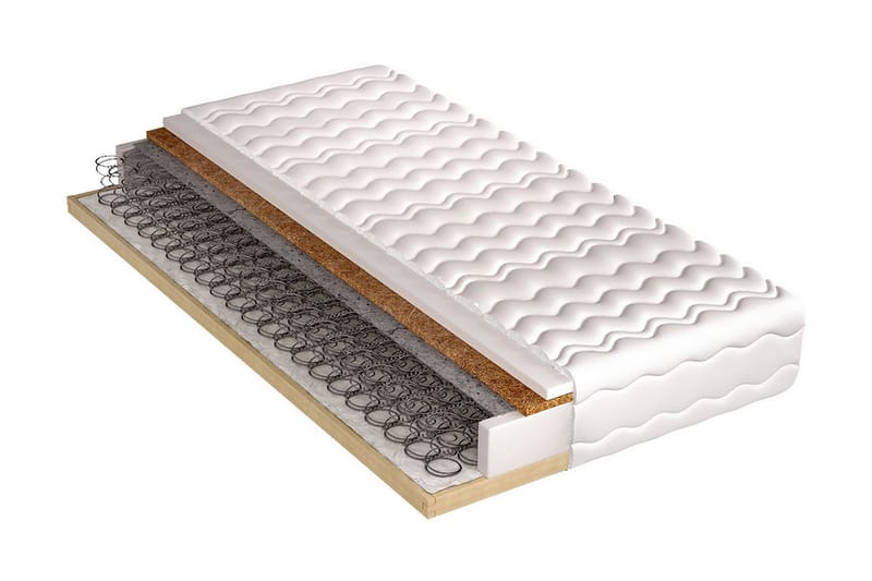 Hela Plus Madrass 200x90x22 cm - Hvit - Møbler - Senger - Madrasser - Rammemadrass & springfjærmadrass