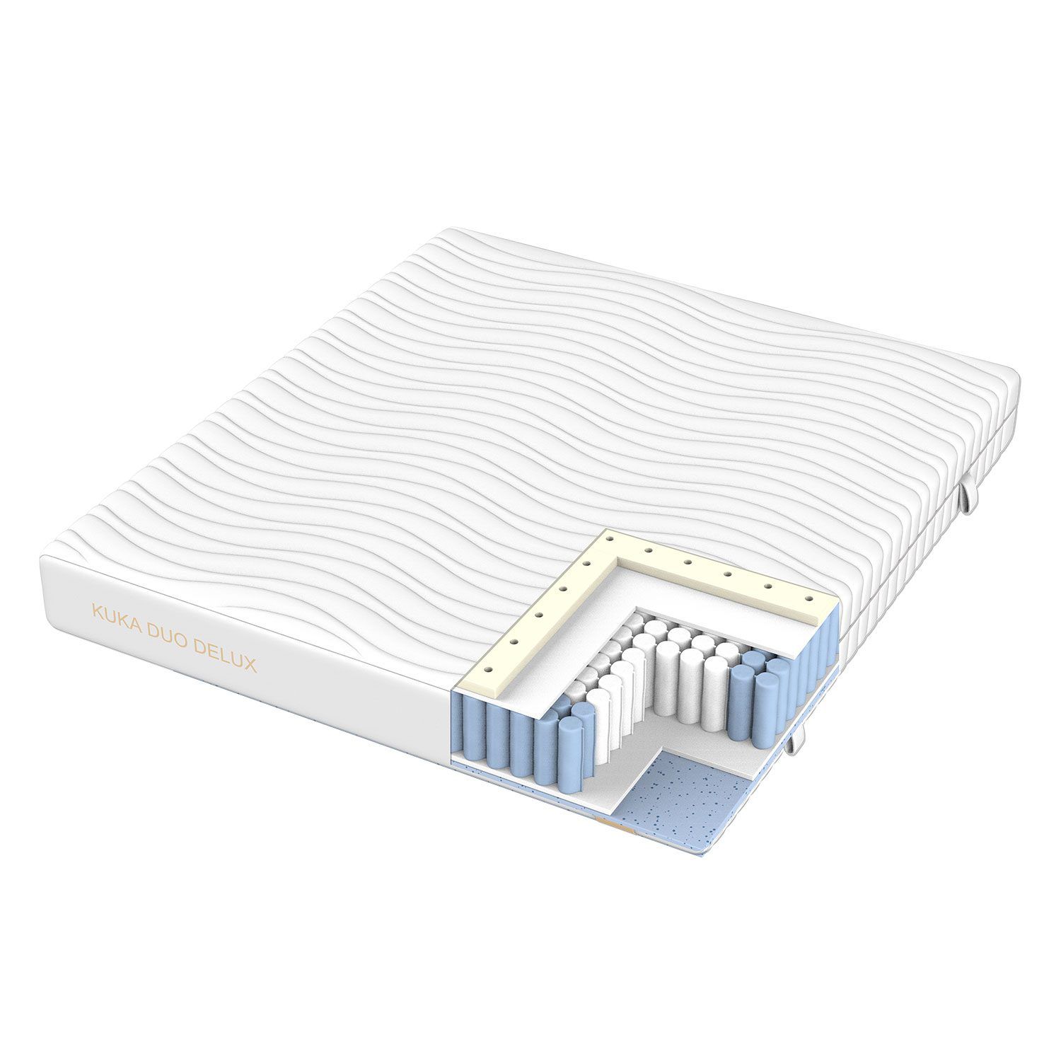 Springfjærmadrass Kuka Duo Delux 160x200x26 cm -