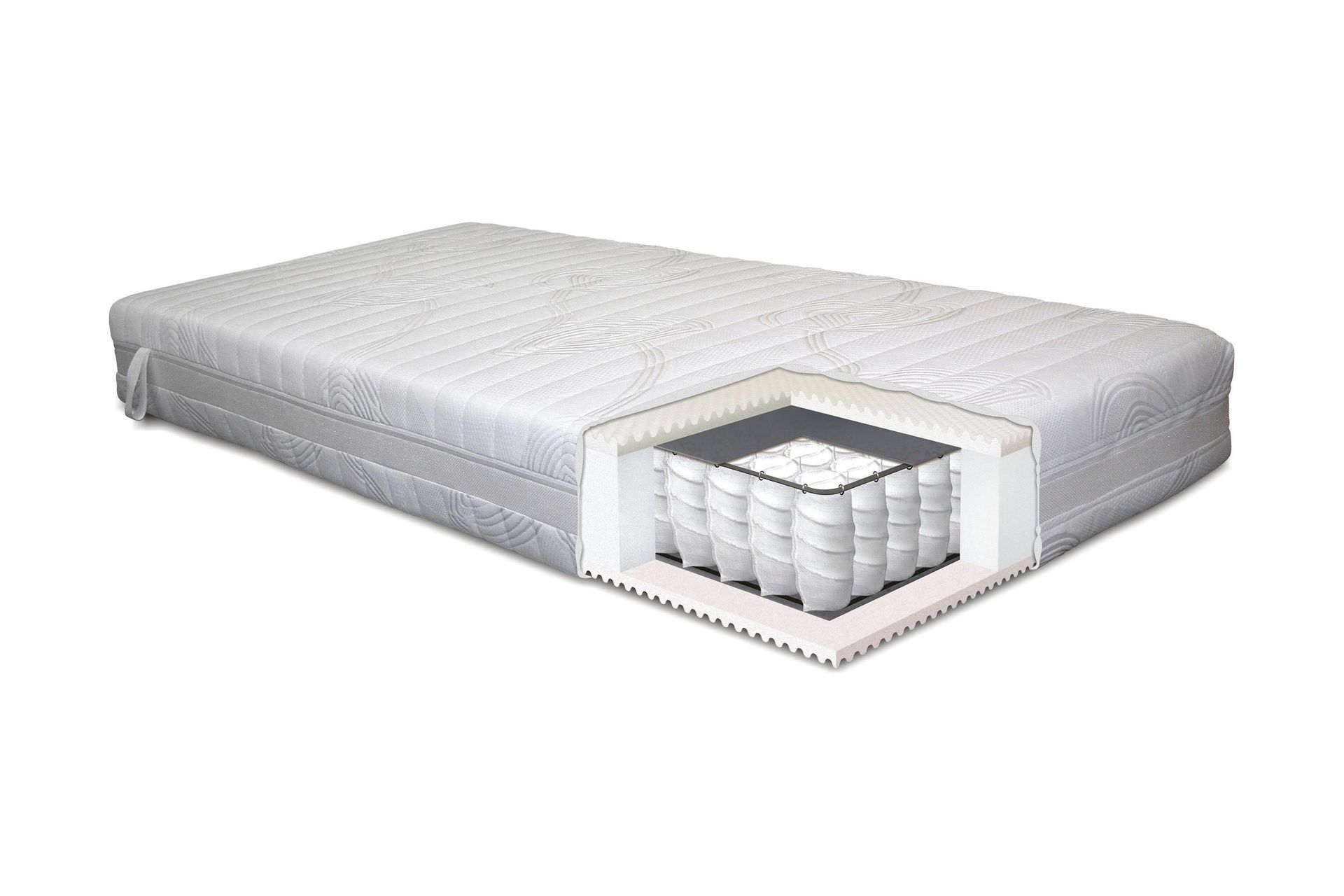 Lowell Springfjærmadrass 180x210 Fast - Hvit