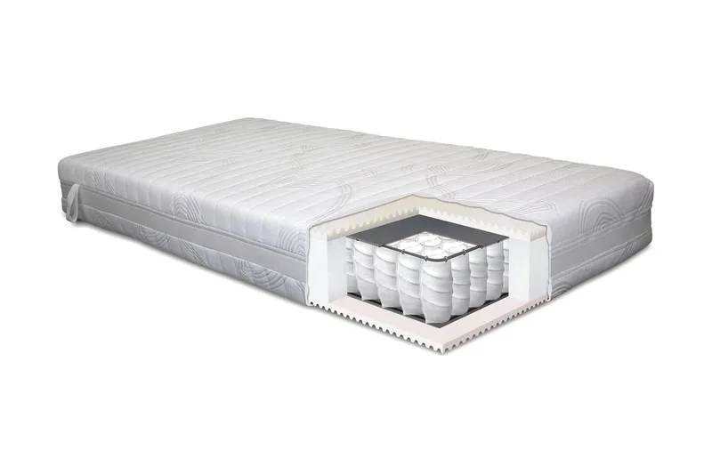 Lowell Springfjærmadrass 80x200 Fast, Hvit