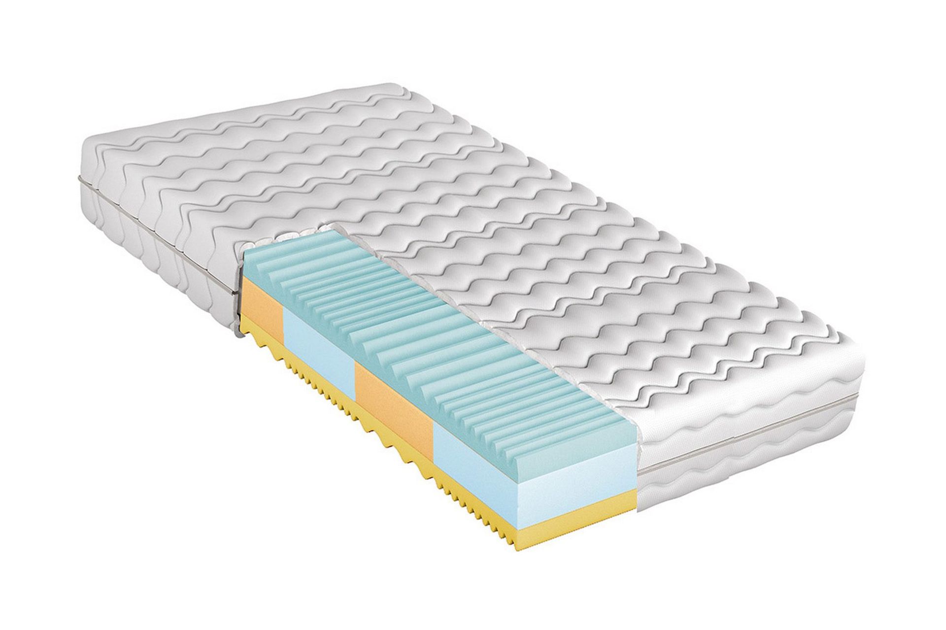 Madrass 180x200 Hvit - Hvit