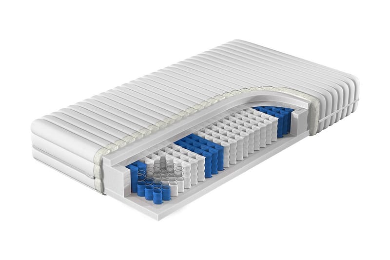 Madrass 80x200 - Hvit - Møbler - Senger - Madrasser - Rammemadrass & springfjærmadrass