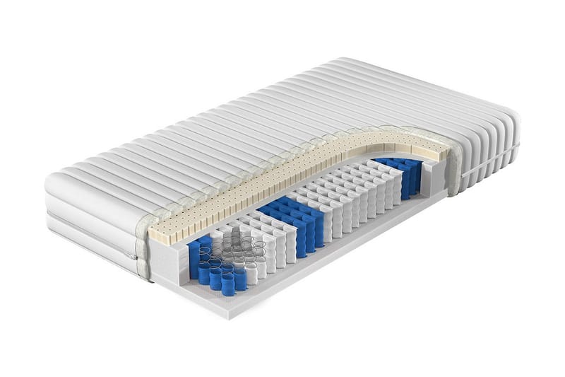 Madrass 80x200 - Hvit - Møbler - Senger - Madrasser - Rammemadrass & springfjærmadrass