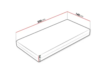 Profi Madrass 140x200 cm - Hvit - Møbler - Senger - Madrasser - Rammemadrass & springfjærmadrass