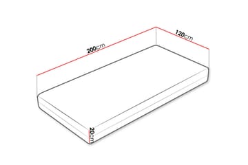 Profi Madrass 200x120x20 cm - Flerfarget - Møbler - Senger - Madrasser - Rammemadrass & springfjærmadrass